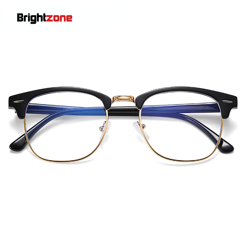 Gaming Glasses Blue - Classic Square Rimless Anti Blue Light