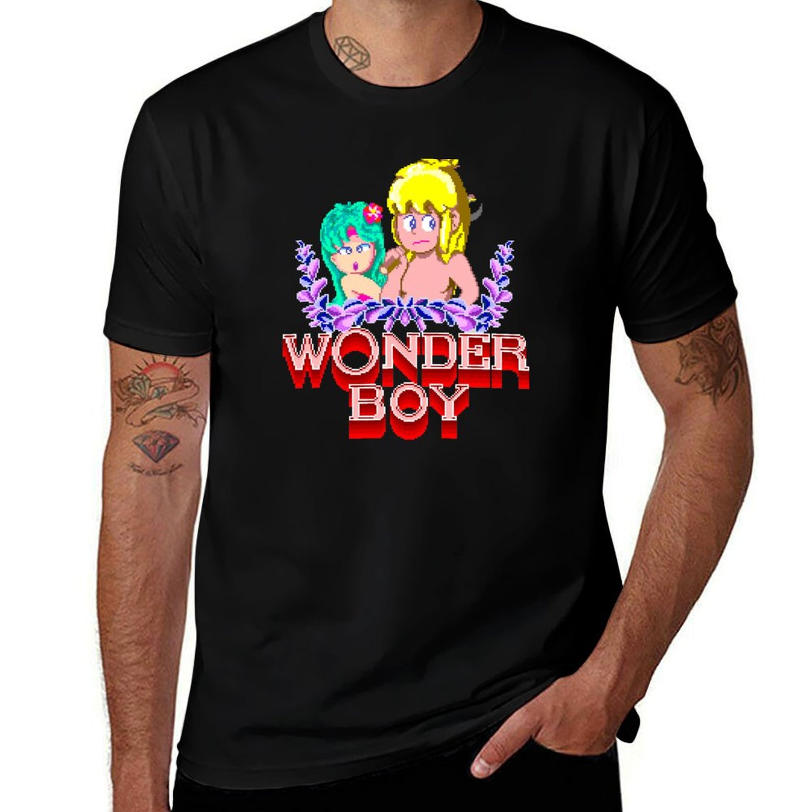 Esports Gaming T Shirt - Wonder Boy Arcade - Pixel Art