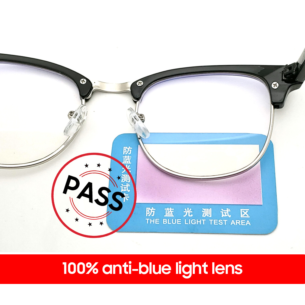Classic Square Rimless Anti Bl - Gaming Glasses Blue review and price