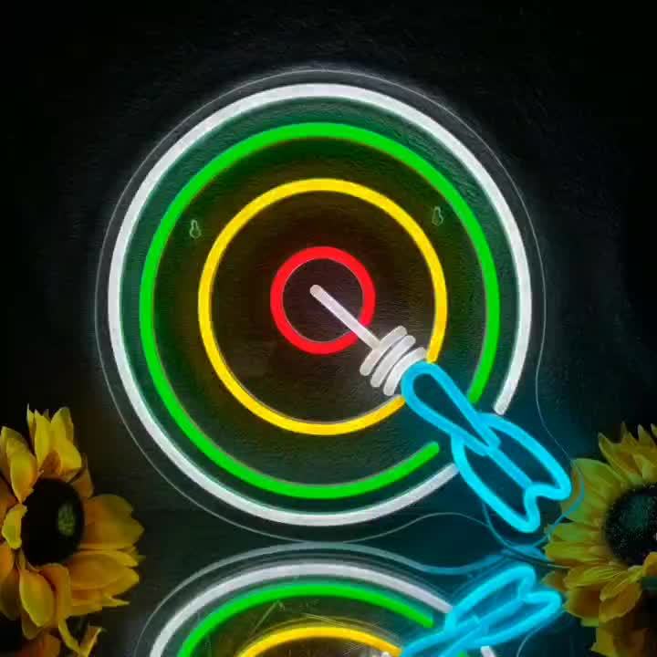 Bullseye Dart Neon Sign Dimmab - Esports Gaming Lounge review and price