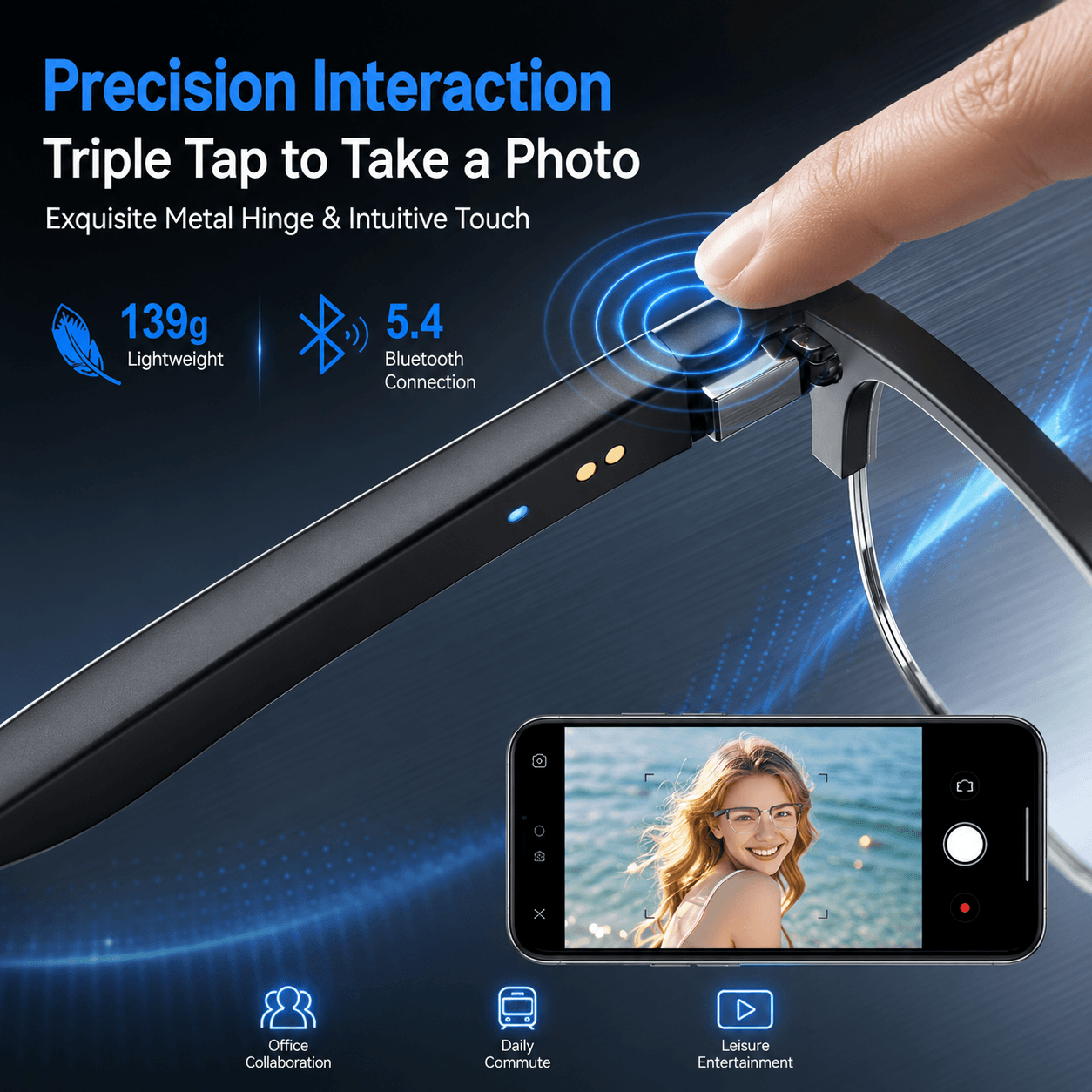 AIMB V2 Smart Bluetooth Glasse - Gaming Glasses Blue review and price