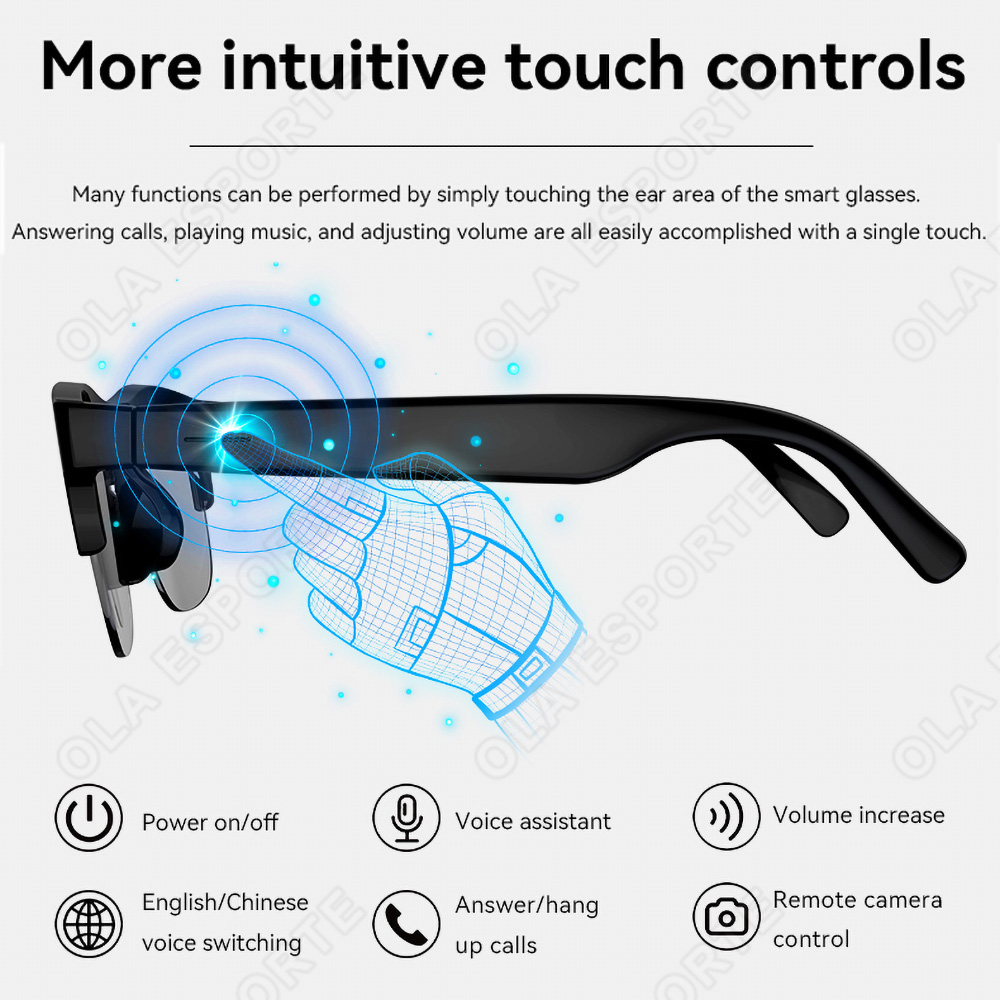 NEW Smart Glasses V5.3 Bluetoo - Gaming Glasses Blue review and price