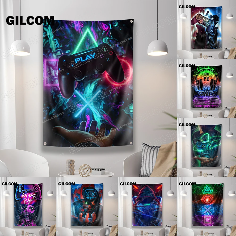 Gaming Room Flag Cool Punk Sty - Esports Gaming Poster review and price
