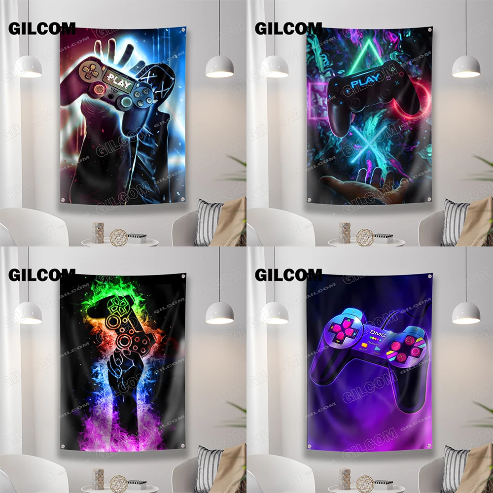 Gaming Room Flag Cool Punk Sty - Esports Gaming Poster review and price