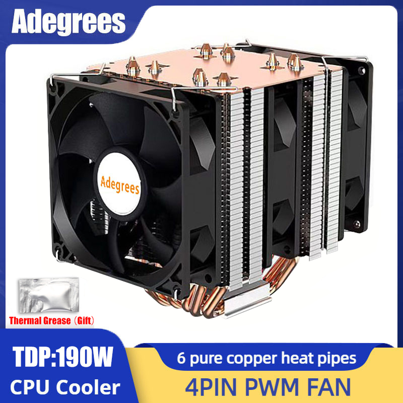 6 Heat Pipe CPU Cooler 4Pin PW - Esports Gaming Fan review and price