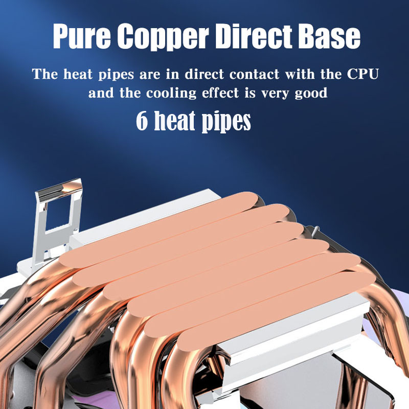 6 Heat Pipe CPU Cooler 4Pin PW - Esports Gaming Fan review and price
