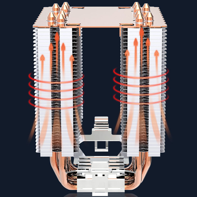 6 Heat Pipe CPU Cooler 4Pin PW - Esports Gaming Fan review and price