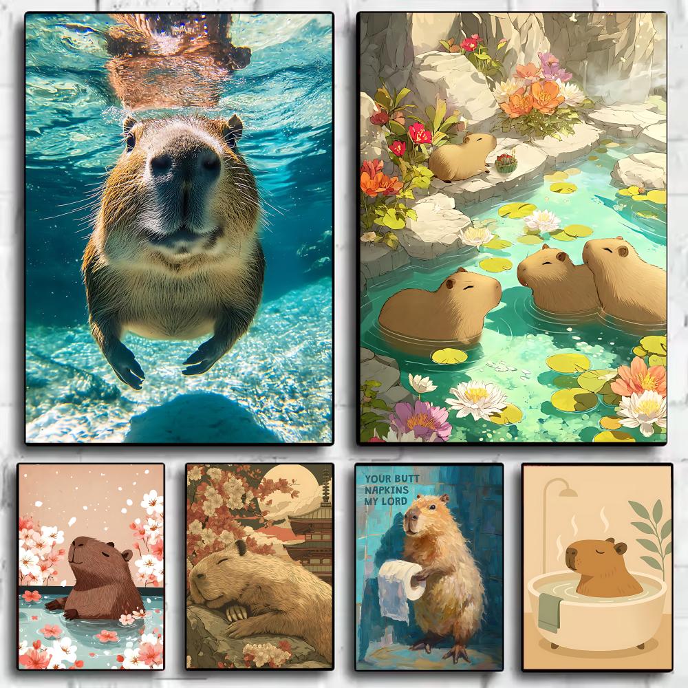 Healing Capybara Poster Art Po - Esports Gaming Lounge review and price