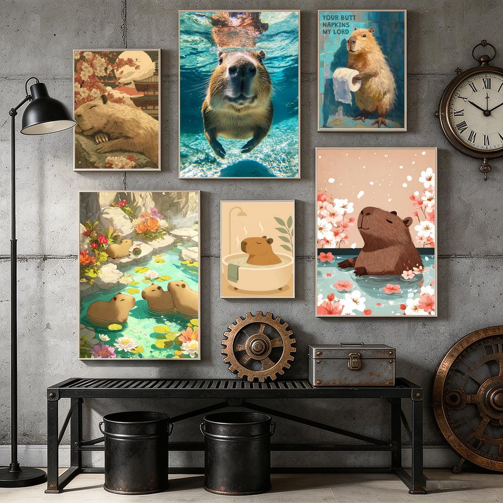 Healing Capybara Poster Art Po - Esports Gaming Lounge review and price