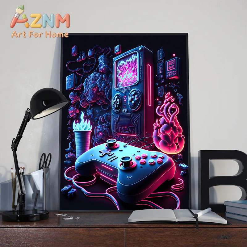 Modern Neon Pop Cool Gaming Wa - Esports Gaming Poster review and price