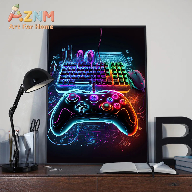 Modern Neon Pop Cool Gaming Wa - Esports Gaming Poster review and price