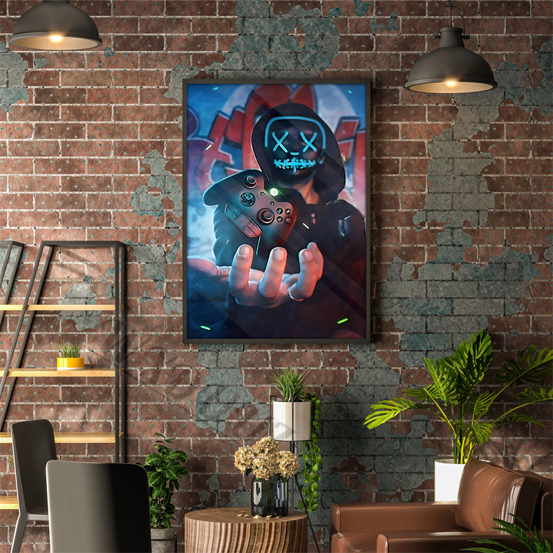 80s Colorful Punk Neon Gamer C - Esports Gaming Poster review and price