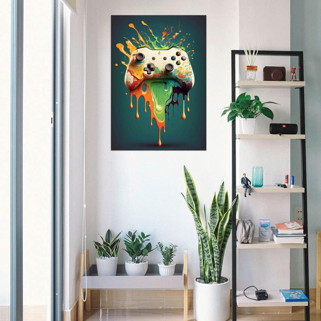 80s Colorful Punk Neon Gamer C - Esports Gaming Poster review and price