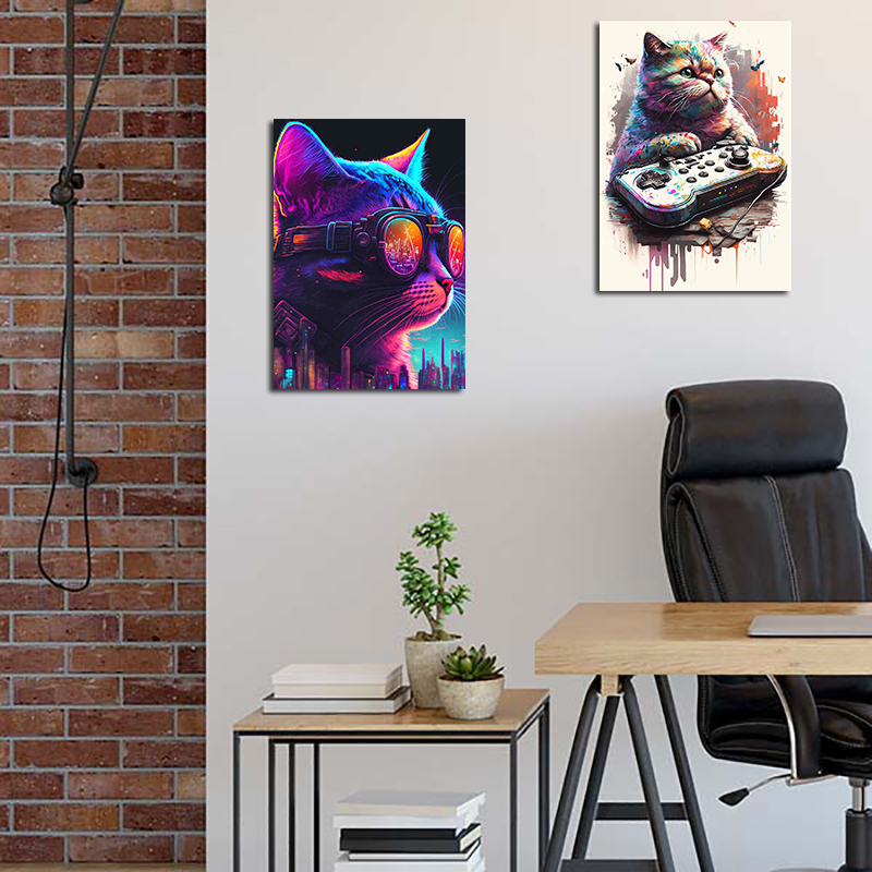 80s Colorful Punk Neon Gamer C - Esports Gaming Poster review and price