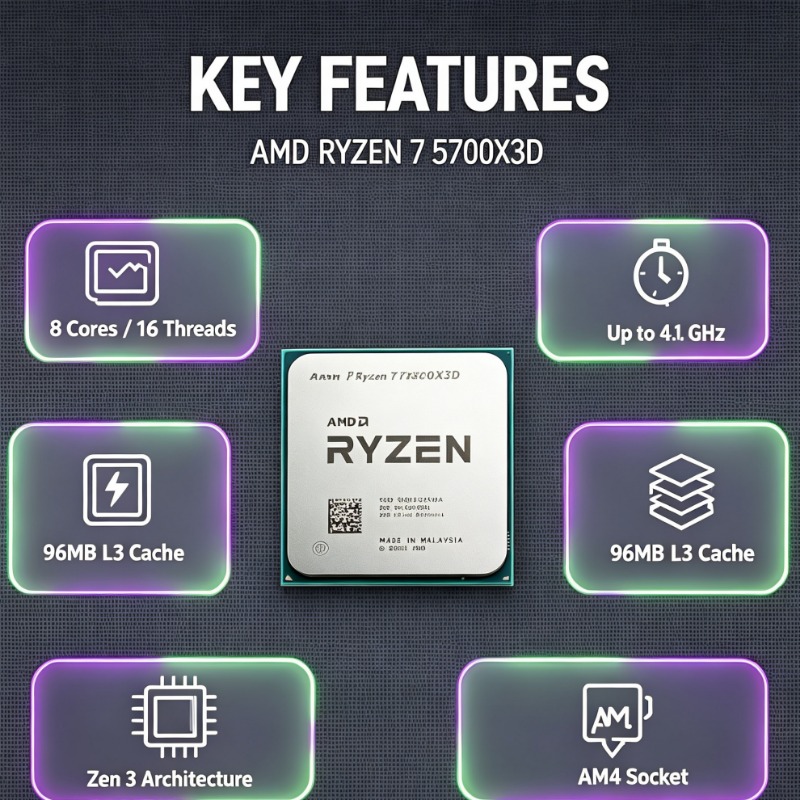 Ryzen 7 5700X3D AM4 Bulk CPU 3 - Amd Cpu Ryzen 7 review and price